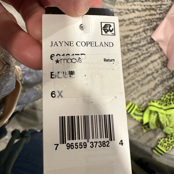 NWT Jayne Copeland Gold Lace Dress size 6x - Picture 3 of 3